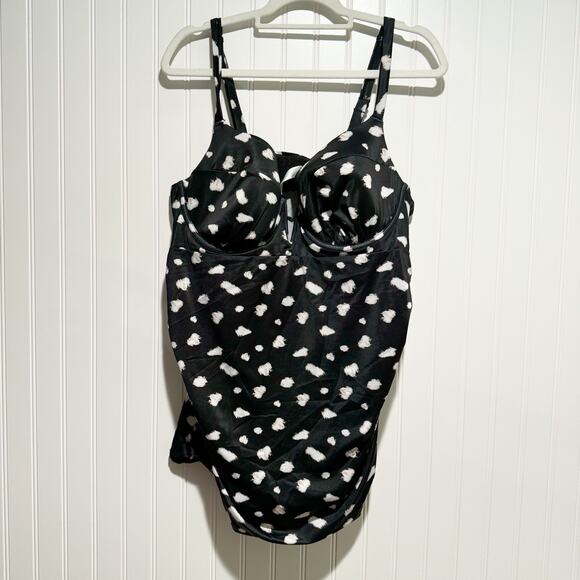 Lane Bryant Cacique Animal Print Tankini Swim Set Plus Size 18 - Picture 2 of 13